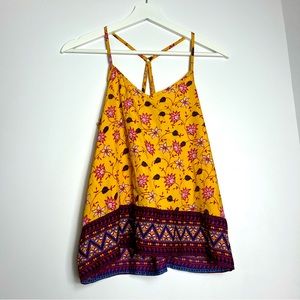 Hollister women’s cross-back patterned tank top - size XS - summer tank